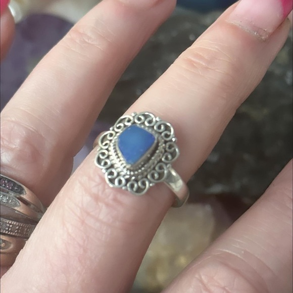 Opal sterling silver ring - Picture 3 of 4